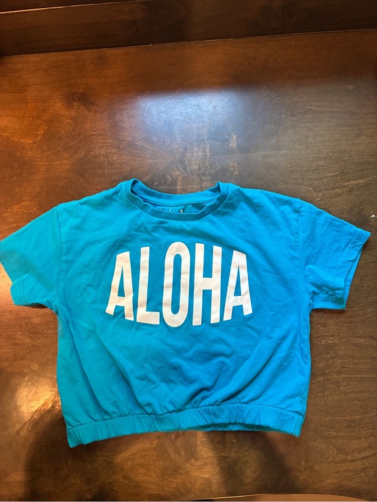 Francesca's Collections Other - Francesca's Collections Turquoise Kids' ALOHA Tee with White Lettering